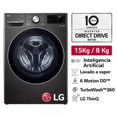 Lavaseca WD15BG2S 15/8Kg AI DD Carga Frontal Plateado oscuro