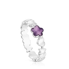 TOUS - Anillo Ag 1ley Flor Amatista N12