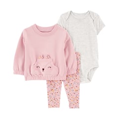 CARTER'S - Conjunto Bebé Niña 3 Piezas Algodón Carters