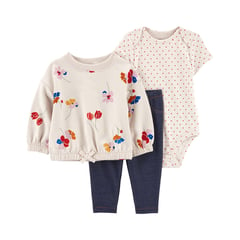 CARTER'S - Conjunto Bebé Niña 3 Piezas Algodón Carters