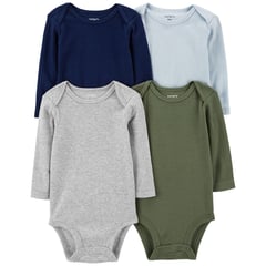 CARTER'S - Body Bebé Niño Pack X4 Manga Larga Algodón Carters