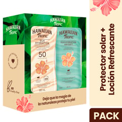 HAWAIIAN TROPIC - Set Protector Solar Silk Hydration Fps50 180ml + Loción Refrescante Silk Hydration 180ml