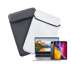 TG EQUIPMENT - Funda Reversible Laptop Hasta 16¿ Con Diseño Blanco / Gris