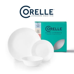 CORELLE - Set Vajilla 3 Piezas Blanco