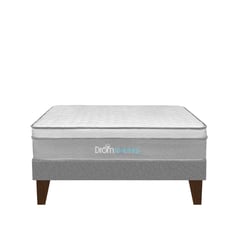 DROM - Cama Europea Koppal 2 Plz + 2 Almohadas + Protector.