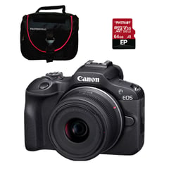 CANON - Cámara R100(us) Con Lente Rf-s18-45 Is Stm+ Estuche + Microsd 64gb