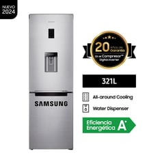 SAMSUNG - Refrigeradora All Around Cooling 321Lt Plateada RB33J3830SA/PE