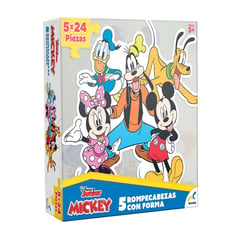 DISNEY - Rompecabezas 5 Figuras Mickey Mouse