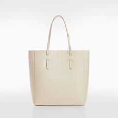 MANGO - Bolso Shopper Efecto Piel