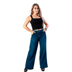 FORDAN JEANS - Pantalón Wide Leg Algodón Mujer Ford