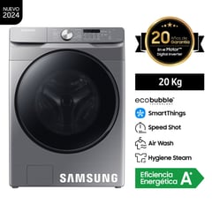 SAMSUNG - Lavaseca EcoBubble 20KG/12KG Plateada WD20T6000GP/PE