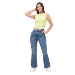 PIONIER - Pantalón Algodón Flare Mujer