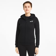 PUMA - Casaca ESS Small Logo Full-Zip Hoodie FL Training Mujer