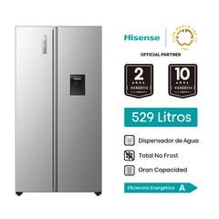 HISENSE - Refrigeradora Side By Side 529L RS3P558NMCA