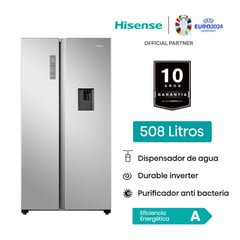 HISENSE - Refrigeradora 508L Side by Side inverter RS668WV6A