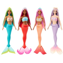 BARBIE - Juguete Barbie Fantasía Muñeca Sirenas Con Cabello De Colores