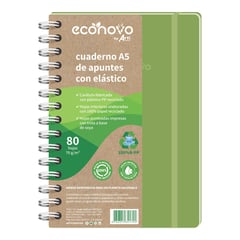 Cuaderno A5 Con Elástico 80 Hojas