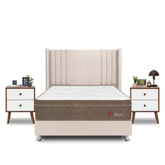 FORLI - Dormitorio Sirius Beige 2 Plz + 2 Veladores