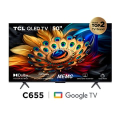 Televisor 50" Google Tv 50c655 Qled 4k Ultra Hd Smart Tv