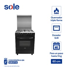 SOLE - Cocina De Pie Bahamas Glp 60 Cm 4 Hornillas