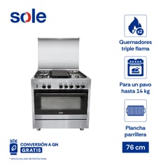 SOLE - Cocina De Pie Bali Glp 76 Cm 5 Hornillas