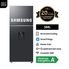 SAMSUNG - Refrigeradora Top Mount 384Lt RT38DG6730B1PE Negro