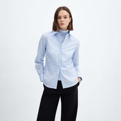 MANGO - Camisa Algodón Mujer