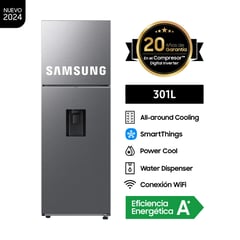 SAMSUNG - Refrigeradora Samsung Top Mount Freezer 301l Silver C/disp.
