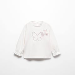 MANGO KIDS - Polo Bebé Niña Manga Larga Algodón