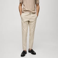 MANGO - Pantalón Algodón Hombre