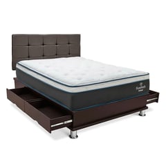 DRIMER - Dormitorio con Cajones Pure Fresh Cuadros 2 Plz + 2 Almohadas