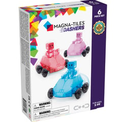 MAGNA TILES - Set Magnético De Autos Y Pilotos 6 Piezas Magna-tiles