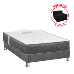 FORLI - Cama Box Tarima Acqua 1.5 Plz + Sofá Cama