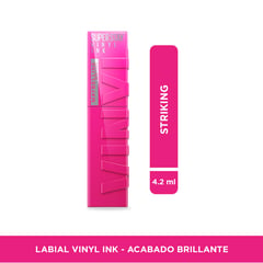 MAYBELLINE - Labial Vinyl Ink Pink Striking - Pink Mash-up