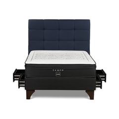 ROSEN - Cama Cajones Tempo Issey Azul 2 Plz