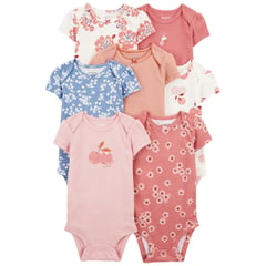 CARTER'S - Body Pack X7 Bebé Niña Algodón Carters