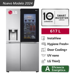 LG - Refrigeradora Gs66sxn 617lt Instaview Top Mount Plateado