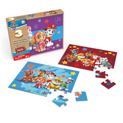 SPIN GAMES - Rompecabezas De Madera 3 En 1 Paw Patrol