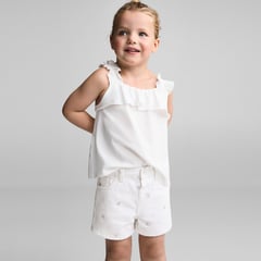 MANGO KIDS - Short Bebé Niña Algodón