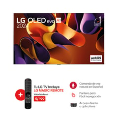 LG - Televisor 65" OLED evo 4K ThinQ AI OLED65G4PSA (2024)