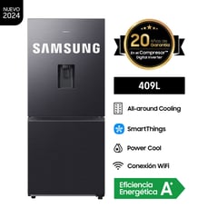 SAMSUNG - Refrigeradora Bottom Freezer 409l Black C/disp.