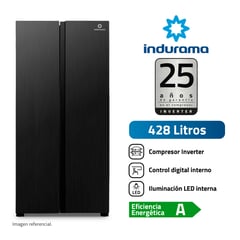 INDURAMA - Refrigeradora Side By Side 428 Lt Negra Ri769n