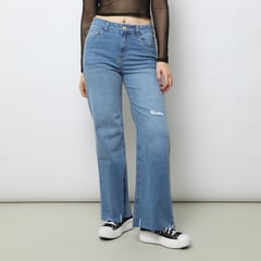 DENIMLAB - Jean Wide Leg Casual Mujer