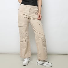 DENIMLAB - Pantalón Cargo Multipocket Mujer