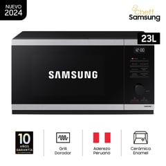 SAMSUNG - Microondas Con Dorador, 23 Lts, Acero Inoxidable