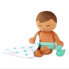 LULLABABY - Muñeco Niño Textil Para Tina Pelo Marrón