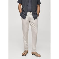 MANGO - Pantalón Slim Lino Hombre