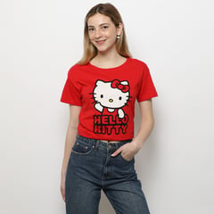 SYBILLA - Polo Hello Kitty 100% Algodón Mujer