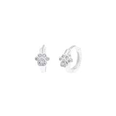 BALIQ - Aretes Argolla Huella Plata 925