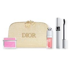 DIOR - Set Dior Lip Glow Oil 001 + Mascara Diorshow Iconic Overcurl 090 + Rosy Glow 001 + Neceser